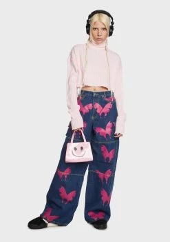 Daisy Street Wide Leg Pants Wide Leg Butterfly Jeans