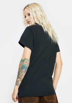 Daisy Street Metallica Oversized Graphic Tee Tops