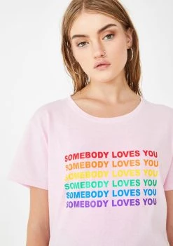 Daisy Street Tops Somebody Loves You Graphic Tee