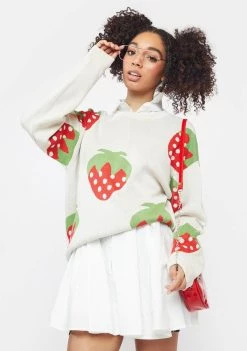 Daisy Street Tops Strawberry Sweater