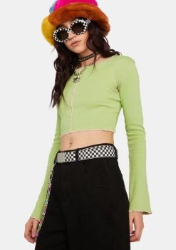 Daisy Street Tops Seam Detail Crop Top