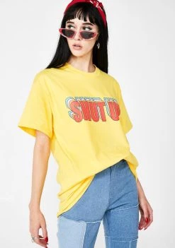 Daisy Street Shut Up Tee Tops
