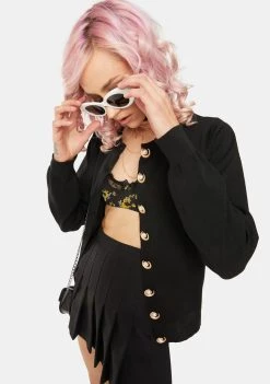 Daisy Street Moon Button Cardigan