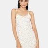 Daisy Street White Textured Floral Mini Dress Dresses