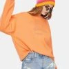 Daisy Street Overdyed Moon Graphic Crewneck Sweater Tops