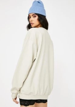 Daisy Street Tarot Print Oversized Sweatshirt