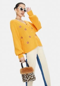 Daisy Street Tops Carlie Embroidered Cardigan