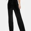 Daisy Street Velvet Jaquard Wide Leg Trousers Bottoms