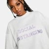 Daisy Street Tops Social Distancing Crewneck