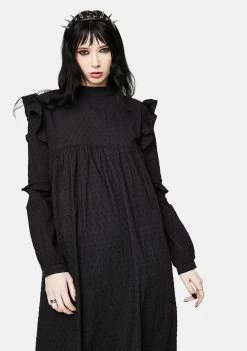 Daisy Street Dresses Riley Ruffle Dot Maxi Dress