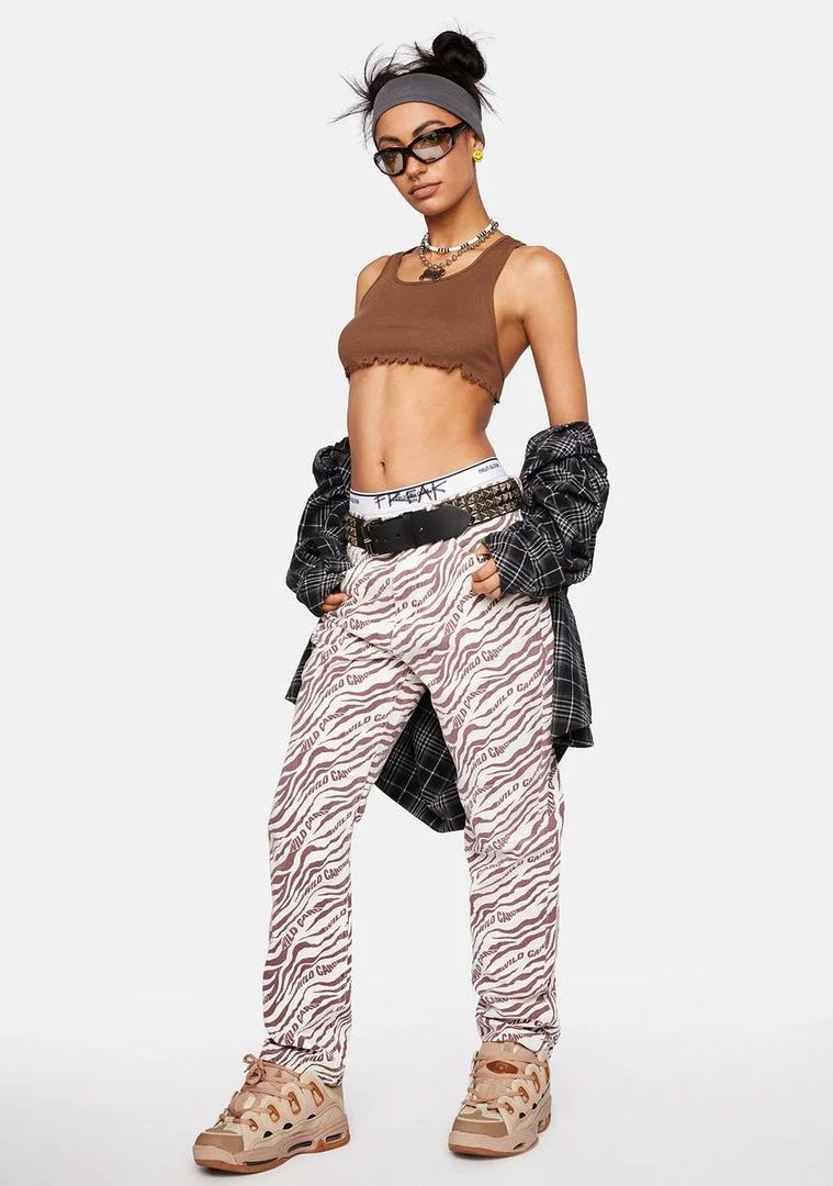 Daisy Street Zebra Dad Jeans Boyfriend Jeans