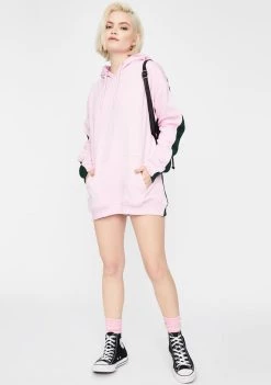 Daisy Street Half And Half Oversized Hoodie Tops