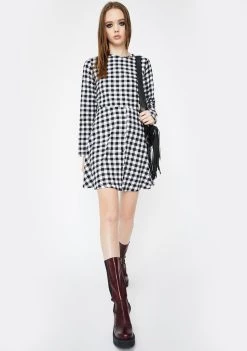 Daisy Street Gingham Check Smock Dress