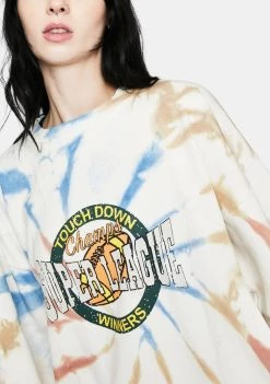Daisy Street Tie Dye Super League Sweatshirt Tops