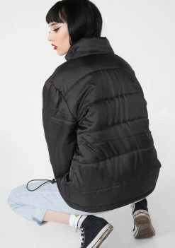 Daisy Street Solid Puffer Jacket