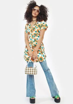 Daisy Street Floral Skater Mini Dress