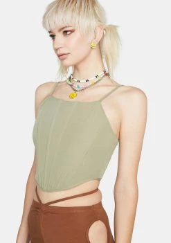 Daisy Street Strappy Corset Top Tops