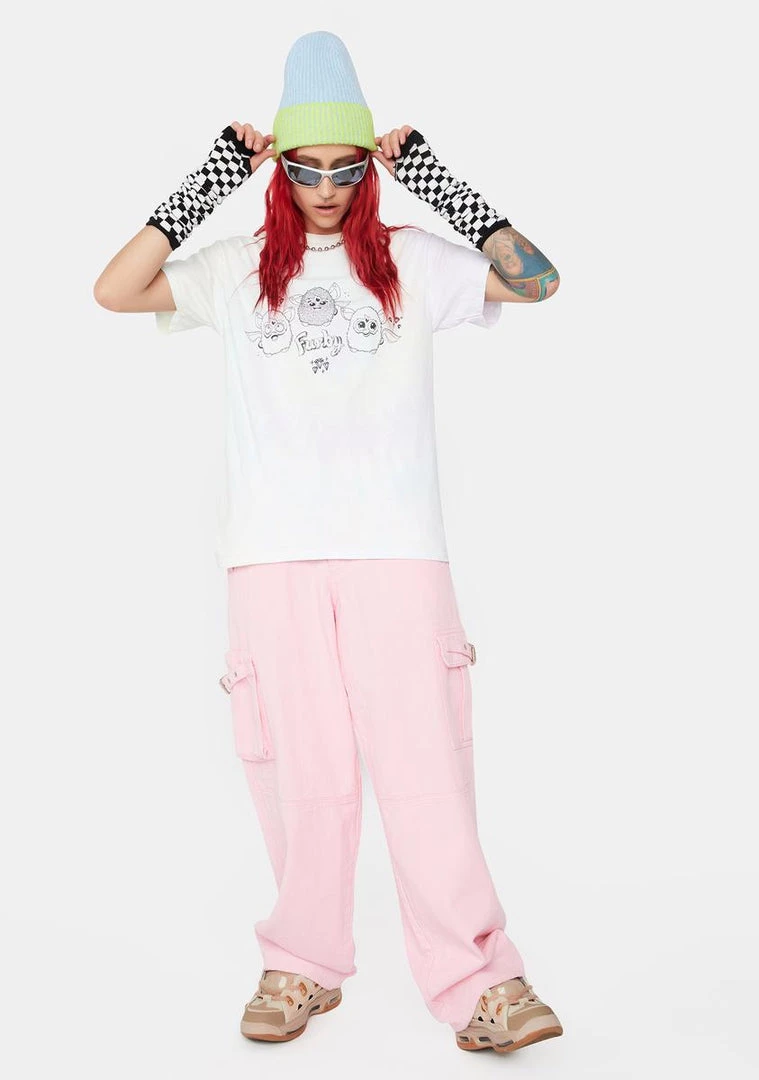 Daisy Street Pastel Tie Dye Furby Tyler Graphic Tee Graphic T-Shirt