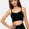 Daisy Street Black Callie Crop Top