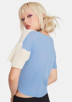 Daisy Street 90's Split Color Cardigan