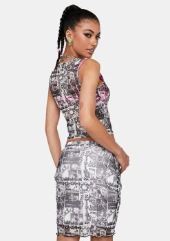 Daisy Street Mono Anime Sophia Skirt Mini Skirt