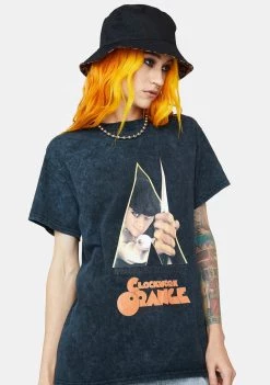 Daisy Street Black Washed Clockwork Orange Tyler T-Shirt