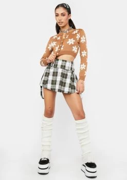 Daisy Street Tan Floral Cardigan