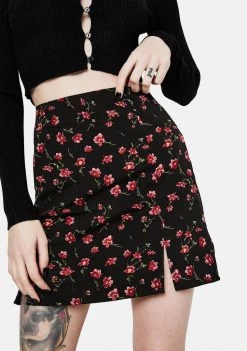 Daisy Street Kaya Floral Mini Skirt Bottoms