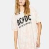 Daisy Street AC/DC Relaxed Fit Tie Dye Graphic Tee Tops