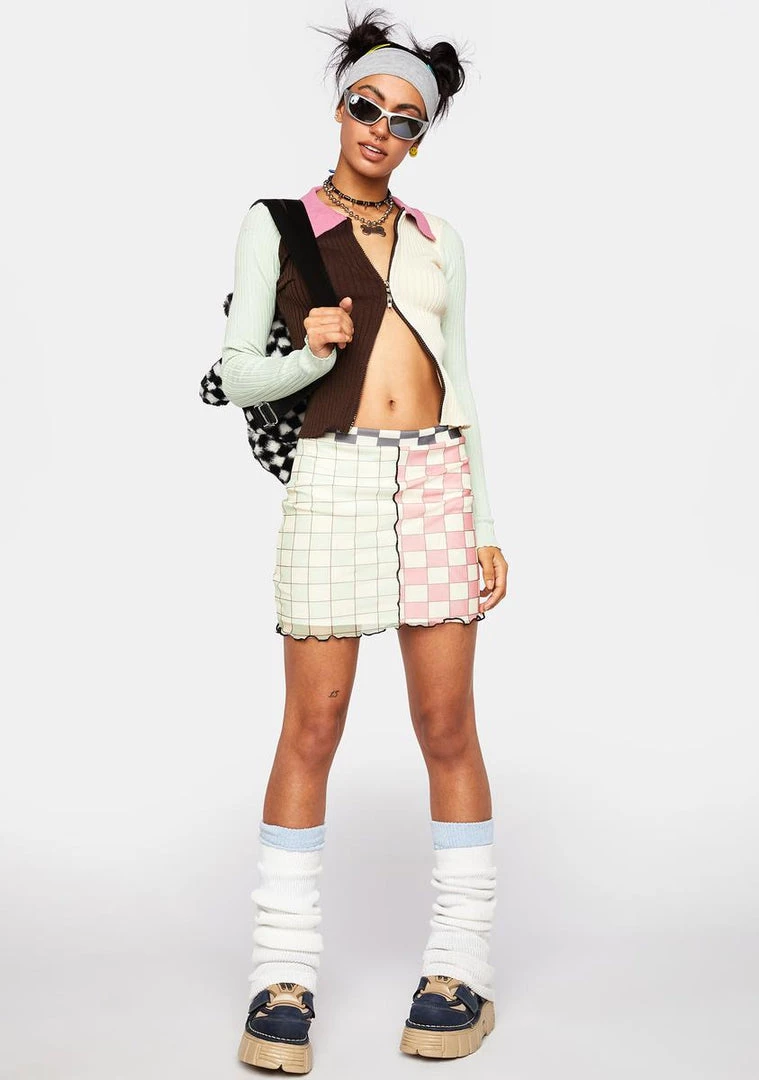 Daisy Street Color Block Knit Sweater Tops