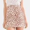 Daisy Street Bottoms Straight Leopard Mini Skirt