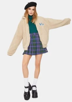 Daisy Street Outerwear Tan Hooded Sherpa Jacket