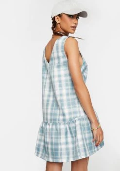 Daisy Street Plaid Pinafore Dress