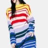Daisy Street Rainbow Knitted Midi Dress Dresses