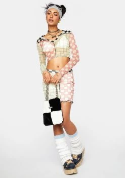 Daisy Street Tops Mesh Crop Top