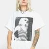 Daisy Street White Blondie Graphic Tee Tops