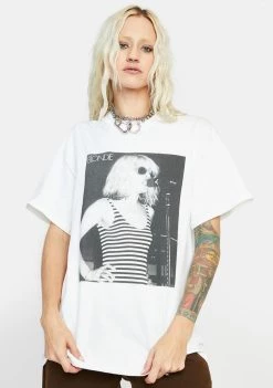 Daisy Street White Blondie Graphic Tee Tops