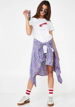 Daisy Street Tops Hostile Hotline Rhinestone Tee