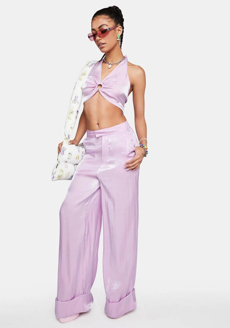 Daisy Street Shine Wide Leg Trousers Wide Leg Pants