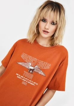 Daisy Street Tops Midnight Riders Tour Graphic Tee