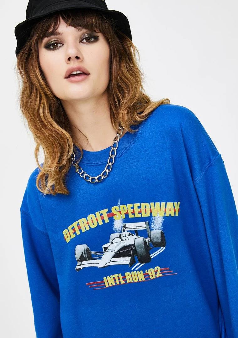 Daisy Street Race Car Graphic Sweatshirt