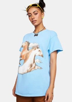 Daisy Street Tops Horse Graphic Tee