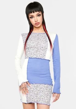 Daisy Street Patchwork Mini Dress