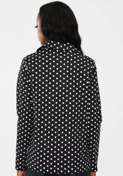 Daisy Street Outerwear Double Breasted Polka Dot Blazer