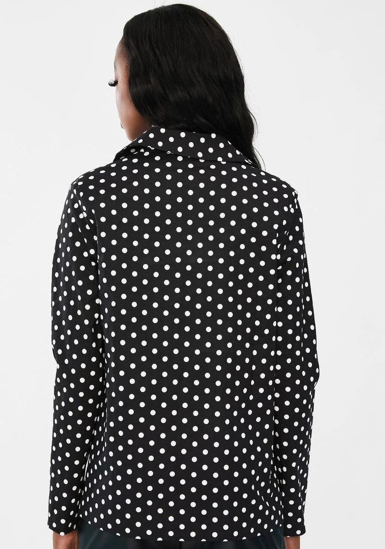 Daisy Street Outerwear Double Breasted Polka Dot Blazer