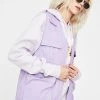 Daisy Street Outerwear Purple Utility Style Gilet Vest