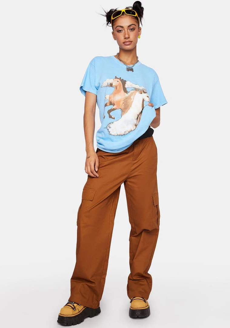 Daisy Street Tops Horse Graphic Tee