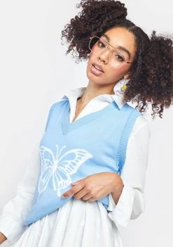 Daisy Street Knitted Butterfly Vest