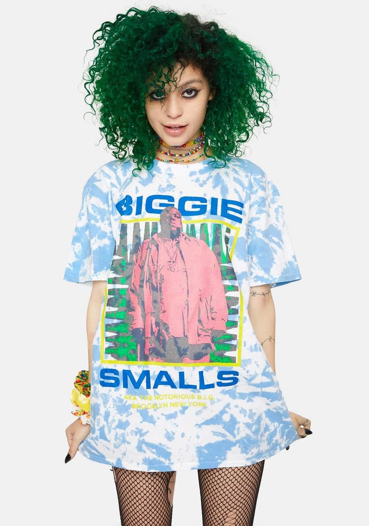 Daisy Street Tops Biggie Smalls Tie Dye Graphic Tee