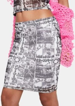 Daisy Street Mono Anime Sophia Skirt Mini Skirt